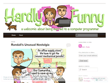 Tablet Screenshot of hardlyfunny.com